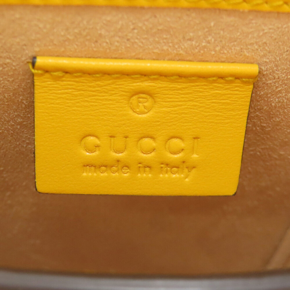 GUCCI Authentic Yellow Leather Horsebit Shoulder Bag - Picture 6 of 16